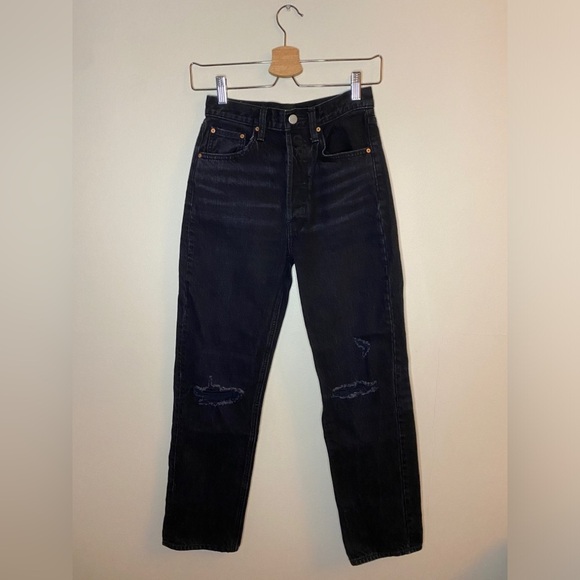 Denim Forum The Joni High Rise Loose Distressed Jeans // 29L - Picture 3 of 11